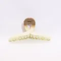 Gradient ribbon hair claw clip, stylish plastic hair accessory for women and daily wear. - 9cm / Brown Gradient