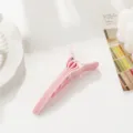 Pink root volume hair clip for bangs styling, seamless duckbill clip for women's hair volume. - Pink