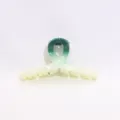 Gradient plastic hair claw clip ribbon style cute trendy hair accessory for daily wear - 9cm / Green Gradient