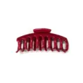 Stylish rose red plastic hair claw clip for women, elegant daily hair accessories. - 11cm Size / Red