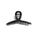 Black cross soft plastic hair claw clip, durable anti-collision anti-fall hair accessory - 13cm / Black