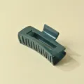Dark green rectangle hair claw clip, minimalist large hair accessory for thick hair. - 10.5cm Size / Green