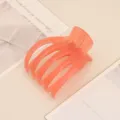 Translucent orange plastic hair claw clip minimalist elegant hair accessory for daily styling - 8.2cm / Orange