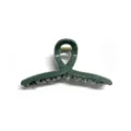 Dark green soft shark hair clip, flexible anti-collision hair claw for daily styling. - 13cm / Green