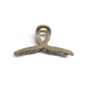 Nude Curved Hair Claw Clip Soft Material Interlocking Hair Catch Elegant Hair Accessory - 13cm / Coffee