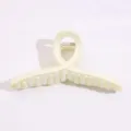 Minimalist white plastic hair claw clip, stylish Korean style variant for daily wear. - 13cm / White