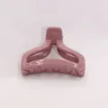 Minimalist plastic hair claw clip in a chic mauve pink shade, simple geometric daily hair accessory for women. - 6.8cm / Pink