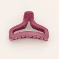 Purple plastic hair claw clip minimalist geometric style thick hair catch stylish accessory - 6.8cm / Red