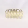 Gradient wave hair claw clip, chic minimalist interlocking design for daily hair styling. - 10.6cm / Grey Gradient