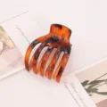 Tortoise shell plastic hair claw clip for women, stylish minimalist hair accessories for daily wear. - 8.2cm / Transparent Red Tortoiseshell