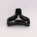 Simple black plastic hair claw clip, stylish Korean style daily hair accessory, variant design. - 6.8cm / Black