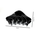 Black hair claw clip, 9cm minimalist retro hair accessory, elegant fashion styling tool. - Glossy Black Hair Claw (Z942) / 9cm / Glossy Black