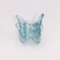 Cute blue glitter mini butterfly hair claw clip for kids, fresh jelly style hair accessories. - 2.0cm / Blue