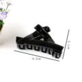 Elegant black hair claw clip for women, glossy finish hair accessories for daily wear - Glossy Black Hair Claw (Z1194) / 9.2cm / Glossy Black