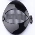 Classic black plastic banana hair clip, minimalist fish shape design for secure everyday styling. - 12.5cm / Glossy Black