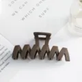 Matte brown plastic hair claw clip, large size retro shark clip for thick hair styling. - 11.5cm Matte Brown Hair Claw Clip