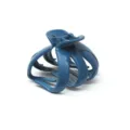 Blue plastic hair claw clip, large octopus hair clamp for daily styling and updo hairstyles. - Dark Blue