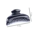 Black plastic hair claw clip large size sturdy grip styling accessory for women daily wear - Semicircle Curved Hair Claw (Z1209)