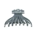Grey plastic hair claw clip for women, stylish minimalist ponytail holder fashion hair accessory - 9cm Glossy Gray Hair Claw