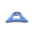 Blue triangle hair claw clip, minimalist glossy plastic hair accessory for stylish daily wear. - Blue