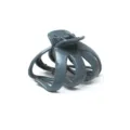 Dark grey plastic hair claw clip for women, stylish octopus hair catch for thick hair. - Dark Green
