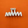 White geometric plastic hair claw clip minimalist retro large shark clip for styling hair - 11.5cm Matte White Hair Claw Clips