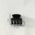 Black small hair claw clip simple daily hair accessory for women styling 4.1cm - Glossy Black Hair Claw (Z2000)
