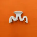 White plastic wave hair claw clip, minimalist fashion styling hair accessory for daily wear. - 8.7cm / White