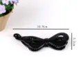 Korean style black bow banana hair clip, mesh design hair accessory for daily use 10.8cm - Mesh Banana Clip (T1520) / 10.8cm / Black