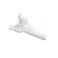 Transparent hair claw clip detail, showing delicate structure and plastic material. - 9cm / Clear White