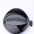Black plastic banana clip hair claw stylish minimalist fish shape hair accessory for women - 13.6cm / Glossy Black