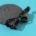 Glossy black rhinestone banana hair clip minimalist hair claw ponytail holder for women styling - White Rhinestone Banana Clip (T1644) / 10.3cm / Black