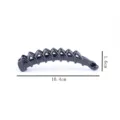 Black plastic banana hair clip, mesh design hair accessory for daily styling and bangs. 10.4cm - Mesh Banana Clip (T1553) / 10.4cm / Black