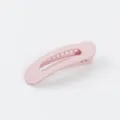 Pink matte minimalist hair clip, stylish hair accessory for daily wear and styling. - Hair Clip(Z1972) / 8.7cm / Matte Pink