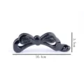 Black bow banana hair clip, stylish vertical hair clip for women and girls daily styling. - Bow Banana Clip (T1567)