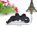 Black plastic butterfly banana hair clip hair accessory 10.3cm elegant styling tool - Bow Banana Clip (T1636)