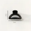3cm Black Plastic Hair Claw Clip Mini Semi-Circle Hair Catch for Women Bangs Daily Styling - 3cm Hair Claw (Z1579) / Black