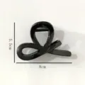 Black geometric hair claw clip for women, stylish minimalist hair accessories for styling. - Glossy Hair Claw(Z1591) / 8cm / Black