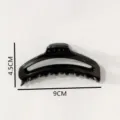 Black plastic hair claw clip minimalist fashion hair accessory 9cm daily styling tool. - Hair Claw (Z1585)