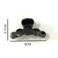 Black geometric hair claw clip 8cm size, elegant hair accessory for thick and thin hair. - Glossy Hair Claw(Z1921)