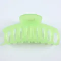 Matte translucent green hair claw clip, minimalist shark clip for women and girls daily styling. - Frosted Jelly Green