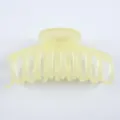 Minimalist matte hair claw clip for women, stylish large shark hair clamp for styling. - Frosted Jelly Yellow