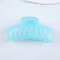 Minimalist translucent light blue hair claw clip stylish daily hair styling accessories - Frosted Jelly Blue