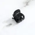 Black plastic mini hair claw clip, small hair accessory for bangs, simple and daily style. - Hair Claw (Z1846)