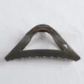 Dark grey translucent triangle hair claw clip minimalist hair accessory for women styling daily - Gray