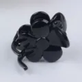 3cm Black Plastic Flower Hair Claw Clip Mini Glossy Bangs Hair Clip Accessories - 3cm Ponytail Claw (Z1640) / Black