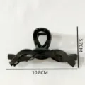 Glossy black hair claw clip for women, large elegant geometric hair accessory for thick hair. - 10.8cm Glossy Black Hair Claw (Z1525) / Glossy Black