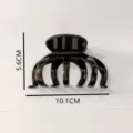 Glossy black hair claw clip for women, large size shark clip, elegant hair accessory 10.1cm - 10.1cm Glossy Black Hair Claw (Z1543) / Glossy Black
