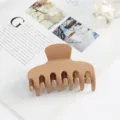 Matte Milk Tea Brown Hair Claw Clip Elegant Minimalist Hair Styling Accessory for Women - Matte Khaki