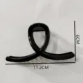 Glossy black hair claw clip large size elegant geometric hair accessory for women daily wear - 11.2cm Glossy Black Hair Claw (Z1551) / Glossy Black